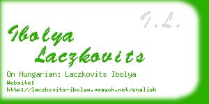 ibolya laczkovits business card